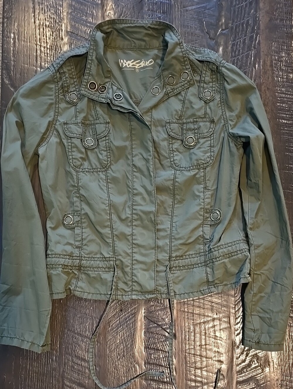 Utility Drawstring Waist Olive Green Jacket by Mossimo